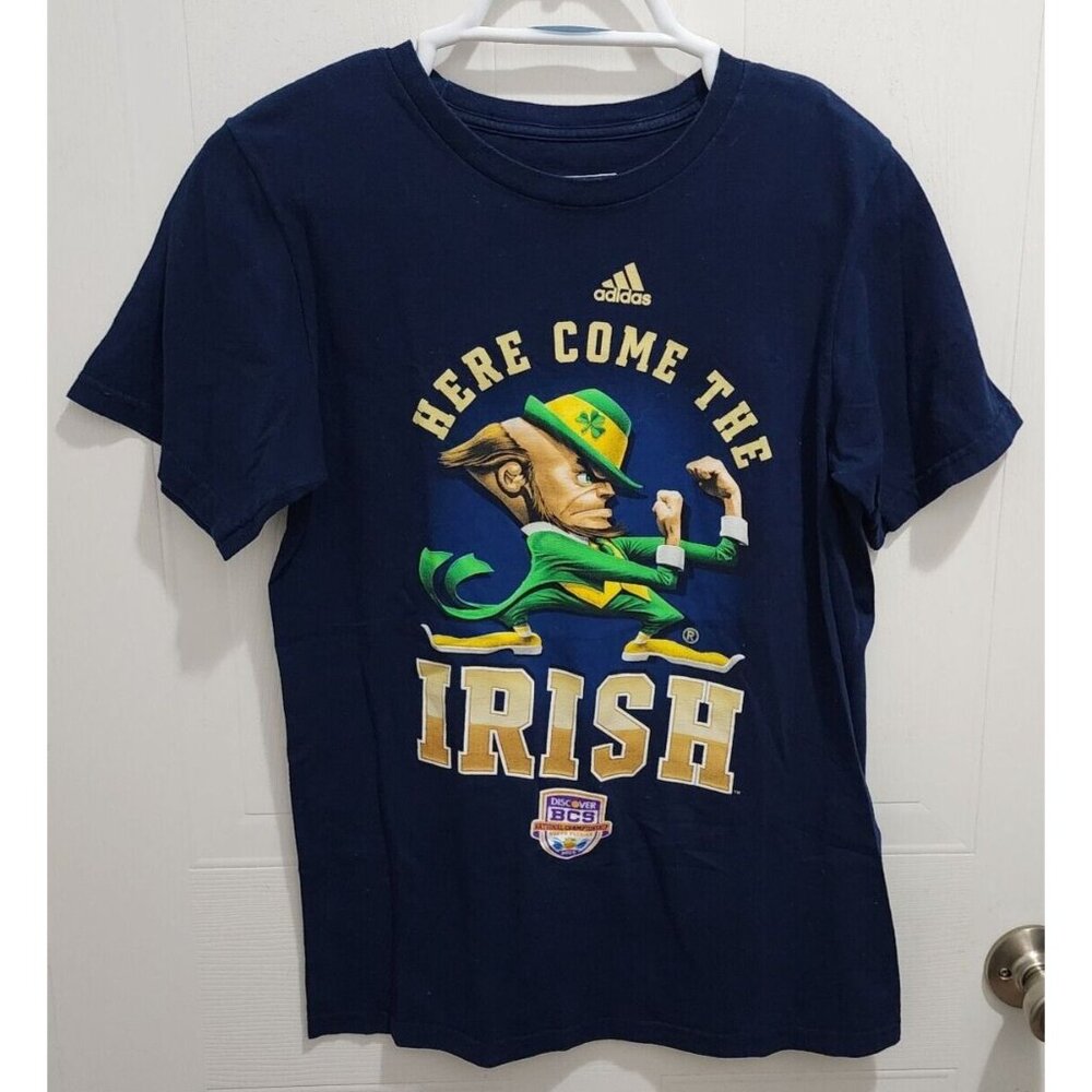 Adidas Notre Dame Here Come The Irish 2013 BCS Championship T Shirt Size Small